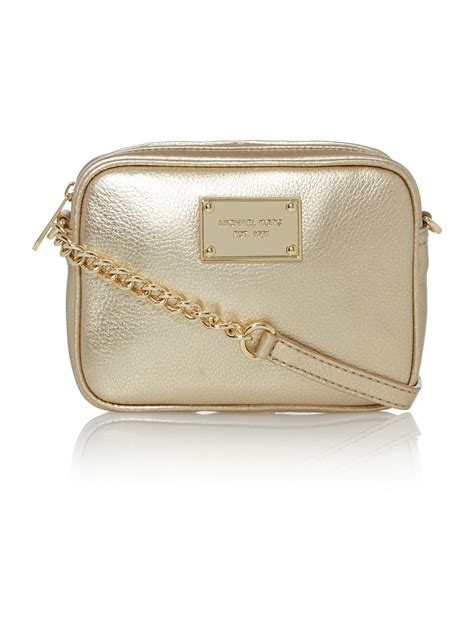 michael kors nude and gold grossbody|Michael Kors crossbody purse.